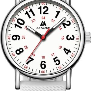 LN LENQIN Womens Watch Analog Quartz Waterproof Ladies Watches for Women with Leather Strap Luminous Easy Reader Dial